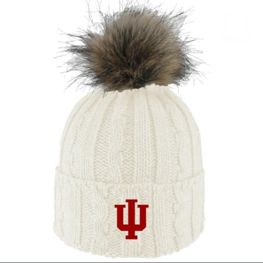 NWT ‘47 Indiana Hoosiers Women’s Alps Pom Knit Beanie - Cream